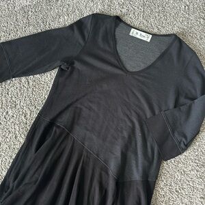 Reactive Dye Baby French Terry Tunic with 3/4 sleeves & Asymmetrical Hem